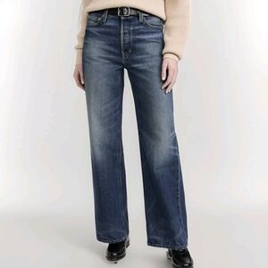 Alex Mill Women's Wide-Leg Flare Jeans in Medium Blue Wash